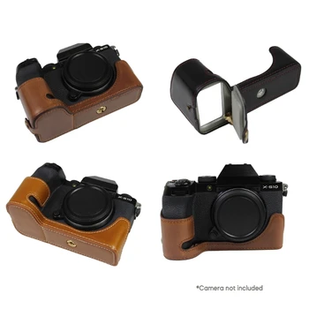מקצועית עור PU תיק מצלמה חצי גוף Case For Fujifilm XS10 X-S10 התחתון מכסה מגן מצלמה תיק גוף תיק