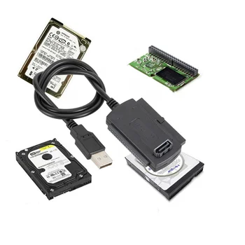 3in1 USB 2.0 IDE, SATA 5.25 S-ATA 2.5 3.5 אינץ ' כונן קשיח דיסק קשיח כבל מתאם עבור מחשב נייד ממיר