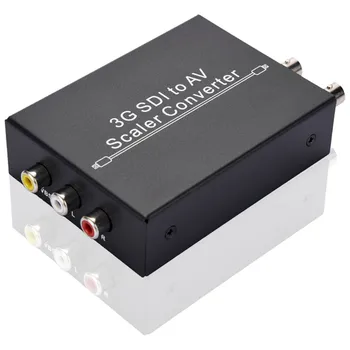 3G SDI כדי AV SDI Scaler ממיר 3G/HD/SD SDI R/L RCA CVBS מתאם ממיר