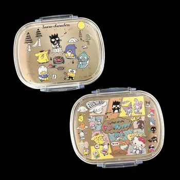 Sanrio הלו קיטי צהריים מזון תיבת קריקטורה Kuromi שלי מלודי Cinnamoroll חטיפים, פירות, קינוחים בנטו קופסת אוכל מיכל אחסון