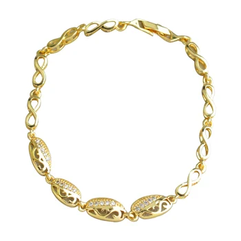 FS אופנה קסם דמותו של שמונה צמיד מצופה זהב פופולרי תכשיטים לנשים מתנה/מסיבה
