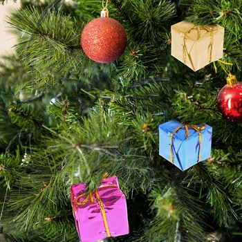 מיני עץ חג המולד עץ מתנה ערכת העיצוב תלוי תליון חג המולד Decors דקורטיביים מלאכה קישוט גרלנד
