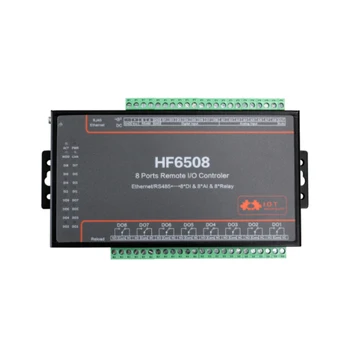 HF6508 8 דרך Remote i/O Controller מתג 8Ch רשת הממסר 8DI AI דיגיטלי אנלוגי כדי RS485 Ethernet WIFI סדרתי שרת Modbus