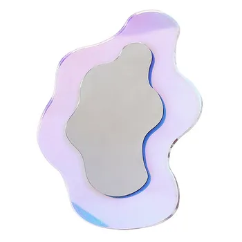 צבעוני איפור מראה חדר השינה אקריליק הלבשה המראה אביזרים מעצב הקיר תלויה בצורת המראה.