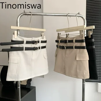Tinomiswa אופנת רחוב חצאית הנשים הגעה החדשה גבוה מותן גומי מוצק צבע קו-כל התאמה סקסי אופנתי Bodycon מיני חצאיות