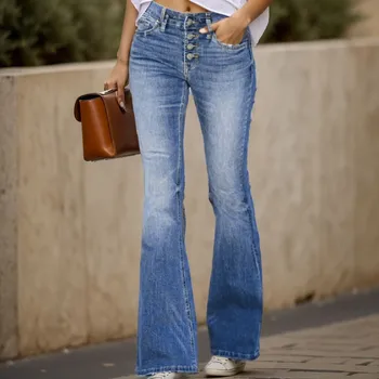 נשים תאורה רחב ג 'ינס רגל Y2k בציר שטף רטרו גבוהה המותניים רחב הרגל ג' ינס נמתח מכנסי ג 'ינס ג' ינס ג 'ינס מכנסי ג' ינס.