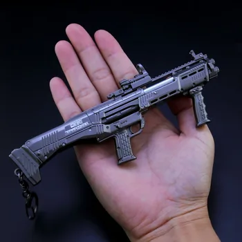 הנשק מודל המשחק היקפי מלחמה צבאית 1/6 חייל ציוד Accessorie מחזיק מפתחות 14cm וקטור מקלע מתכת מתנה