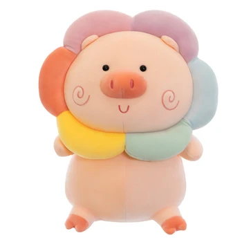 קשת חזיר מרופדים קטיפה עם Q גרסה לליטוף חיות צעצועים כרית שינה צעצוע