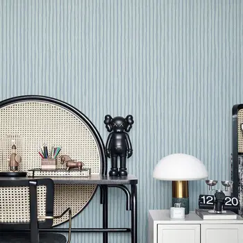 Mediiterranean בסגנון פסים כחולים קיר גליל נייר עבור הסלון טפט קיר על קירות חדר השינה רקע 3d המסמכים דה parede